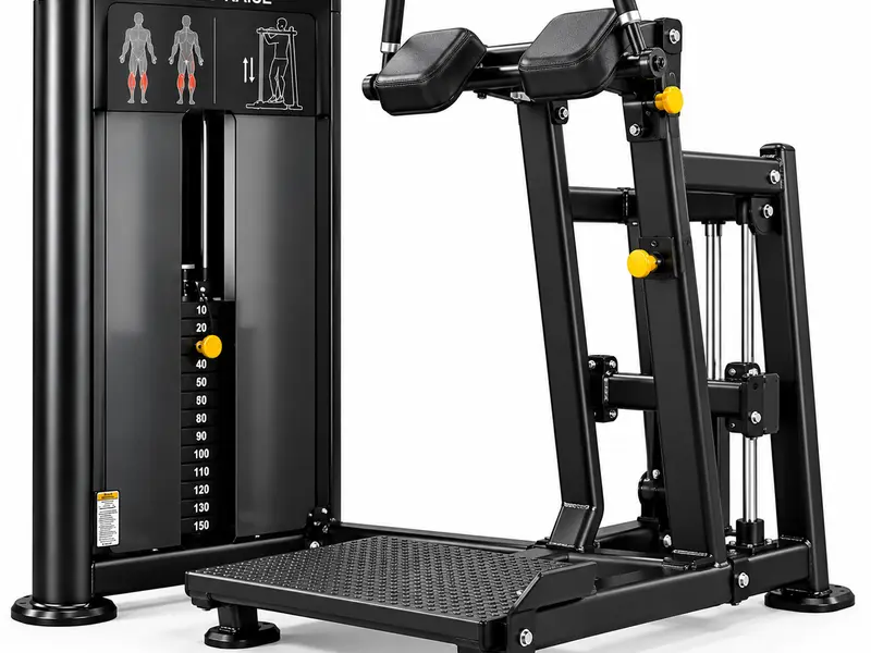 Calf raise machine at Xavion Fitness Studio, Thindal, Erode