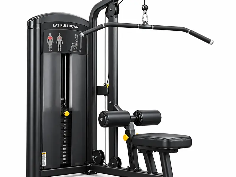 Lat pulldown at Xavion Fitness Studio, Thindal, Erode