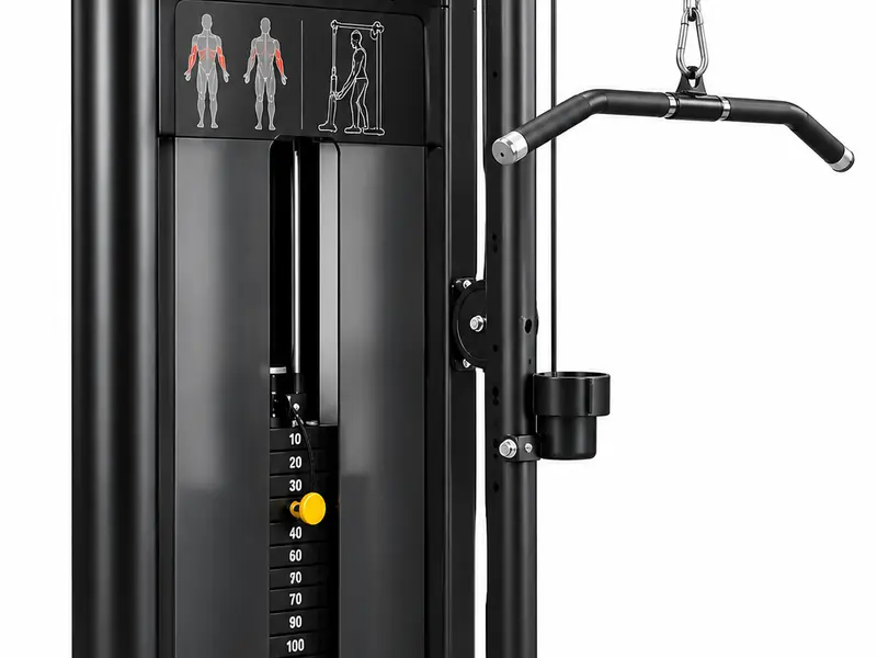 Triceps pushdown station at Xavion Fitness Studio, Thindal, Erode